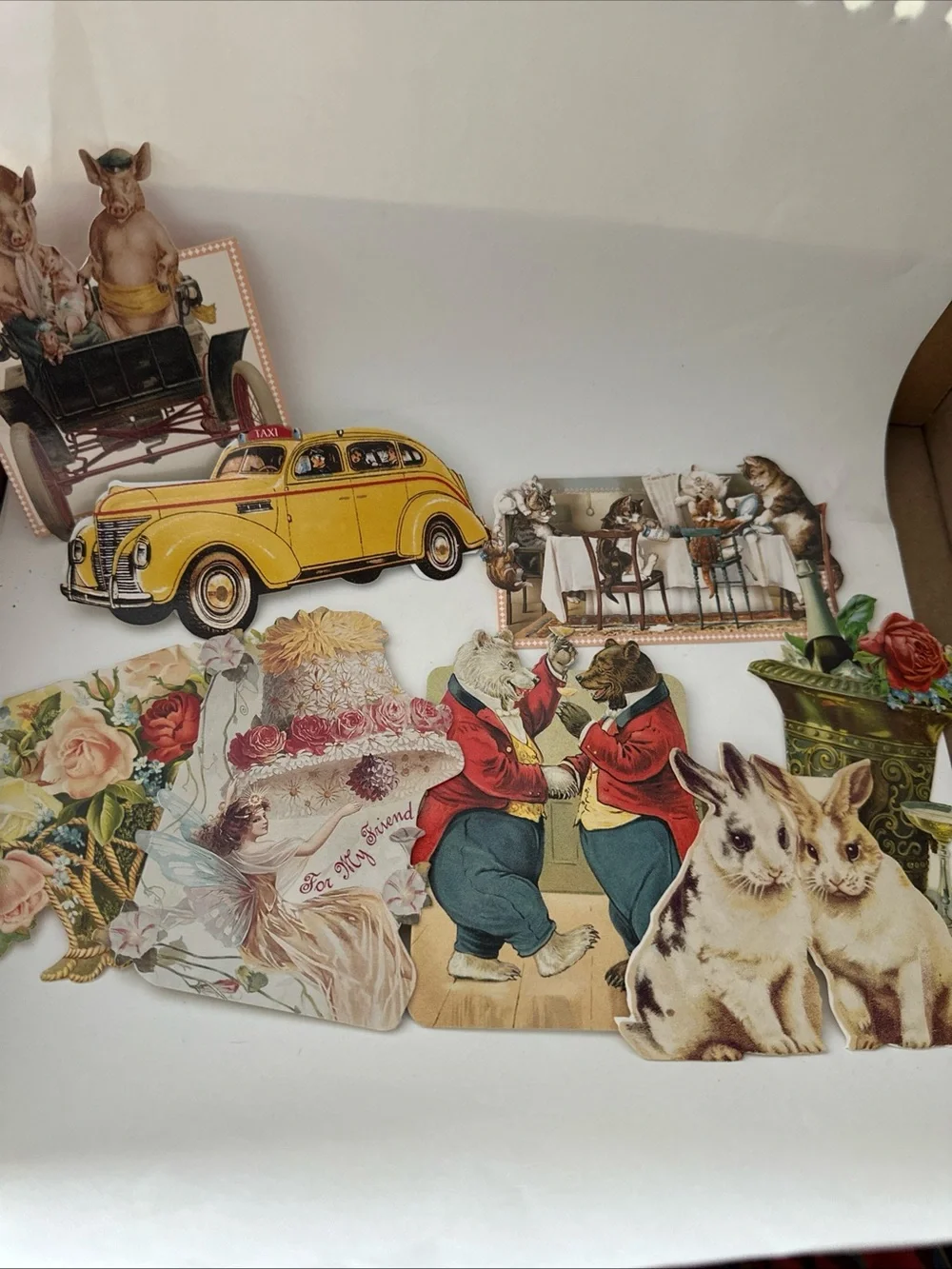 BOX Punch Studio lot OF 128 Victorian Style Die-Cut Mini Note Card's